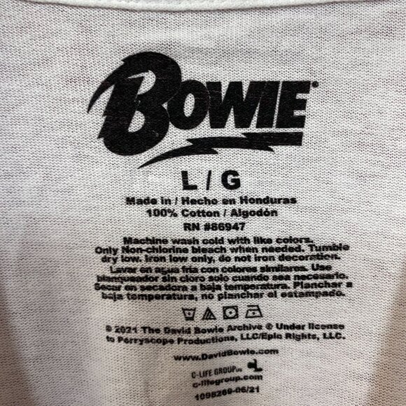 David Bowie Retro Graphic T-Shirt Size Large - Picture 4 of 4